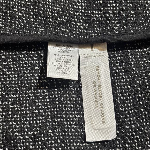 LOFT Tweed Biker Jacket Sz XL Gray Cotton Blend Lightweight Collared Pockets EUC - Picture 5 of 11